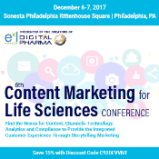 6th Content Marketing for Life Sciences: Philadelphia, Pennsylvania, USA, 6-7 December 2017